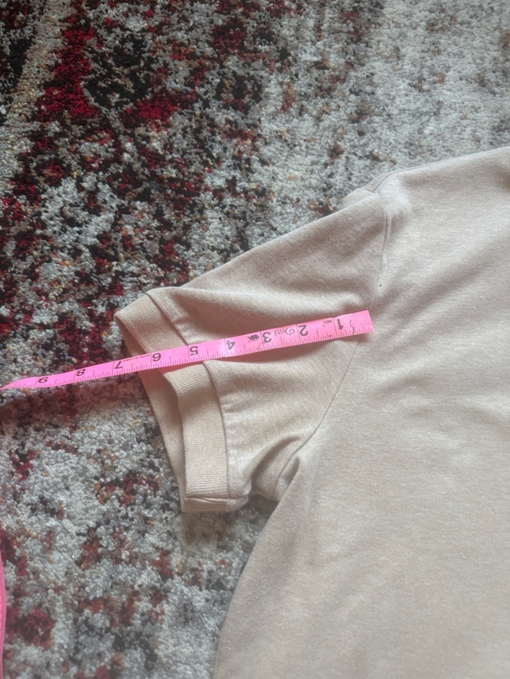 Nautica Men's Size M Slim Fit Light Beige Polo with Embroidered Logo - Picture 3 of 5